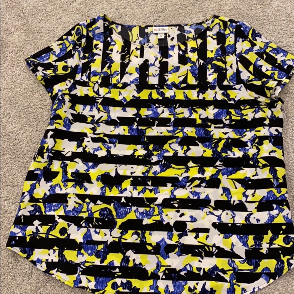 Peter Pilotto for Target Abstract Print Silk Top
